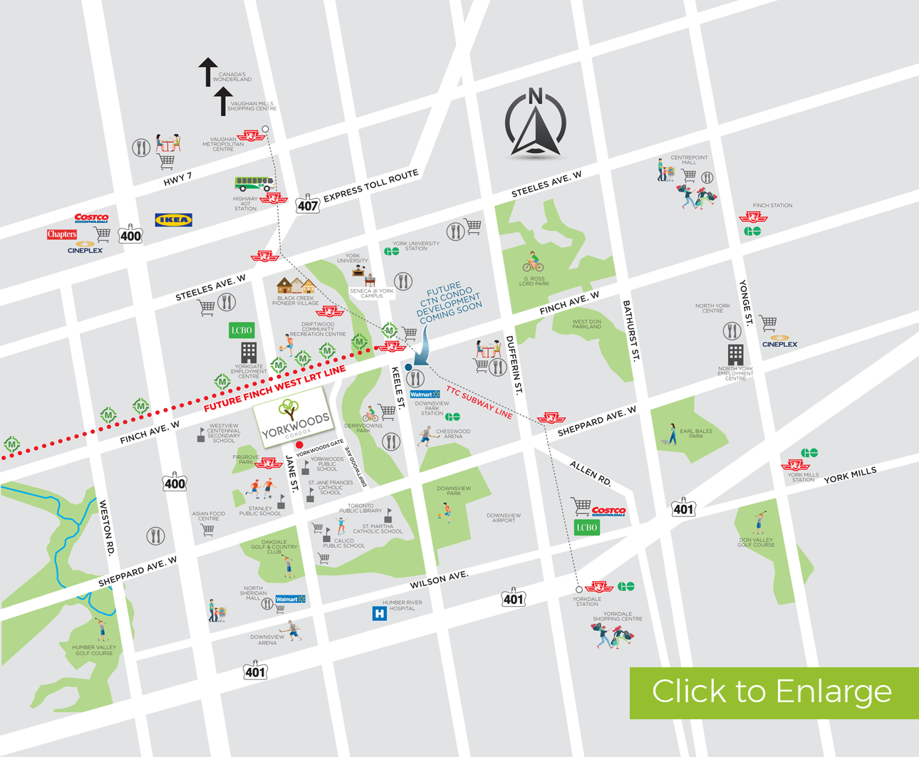 Yorkwoods Neighbourhood Amenity Map